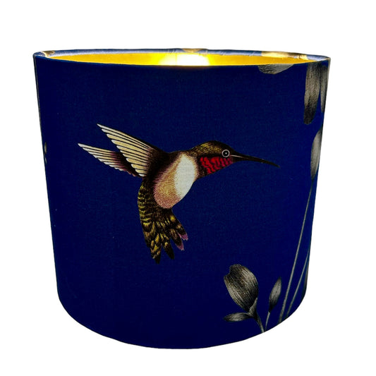 25cm One Hummingbird Gold Lined Lampshade