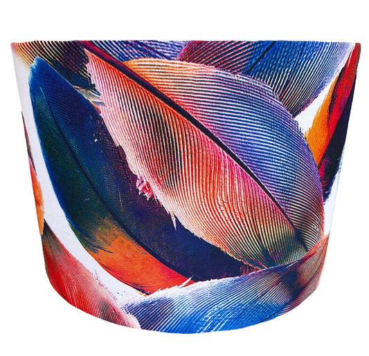 30cm Bold And Colourful Feather Print Lampshade