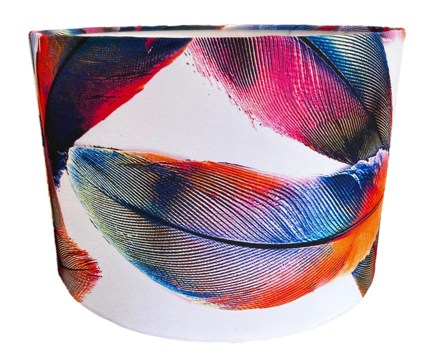 30cm Bold And Colourful Feather Print Lampshade