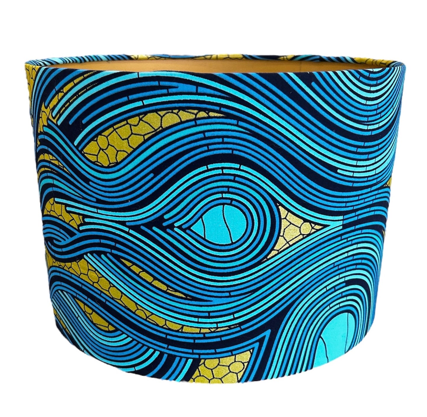 30cm Gold And Turquoise Fabric Statement Lampshade