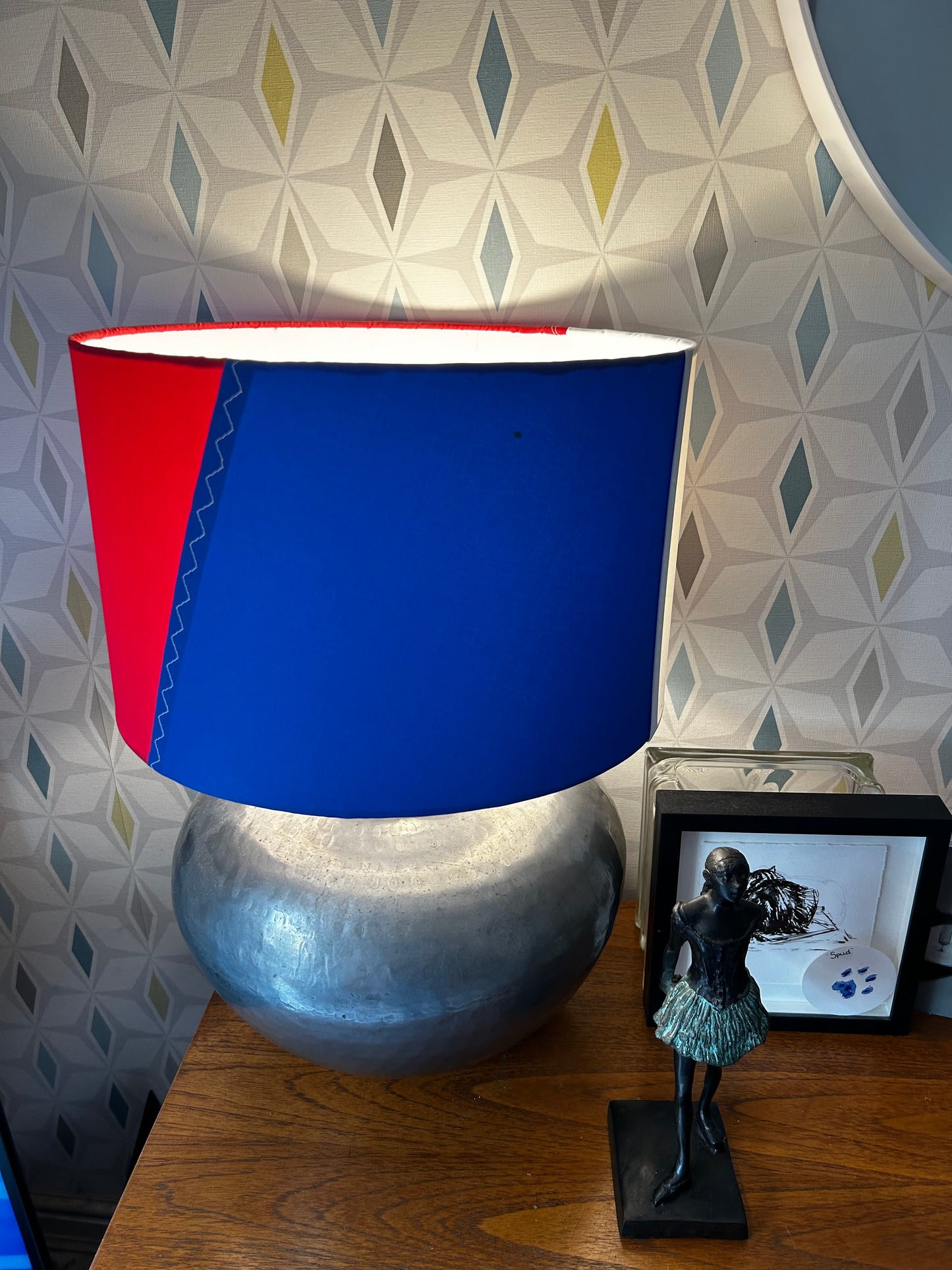 Sail Lampshade in Red, White and Blue