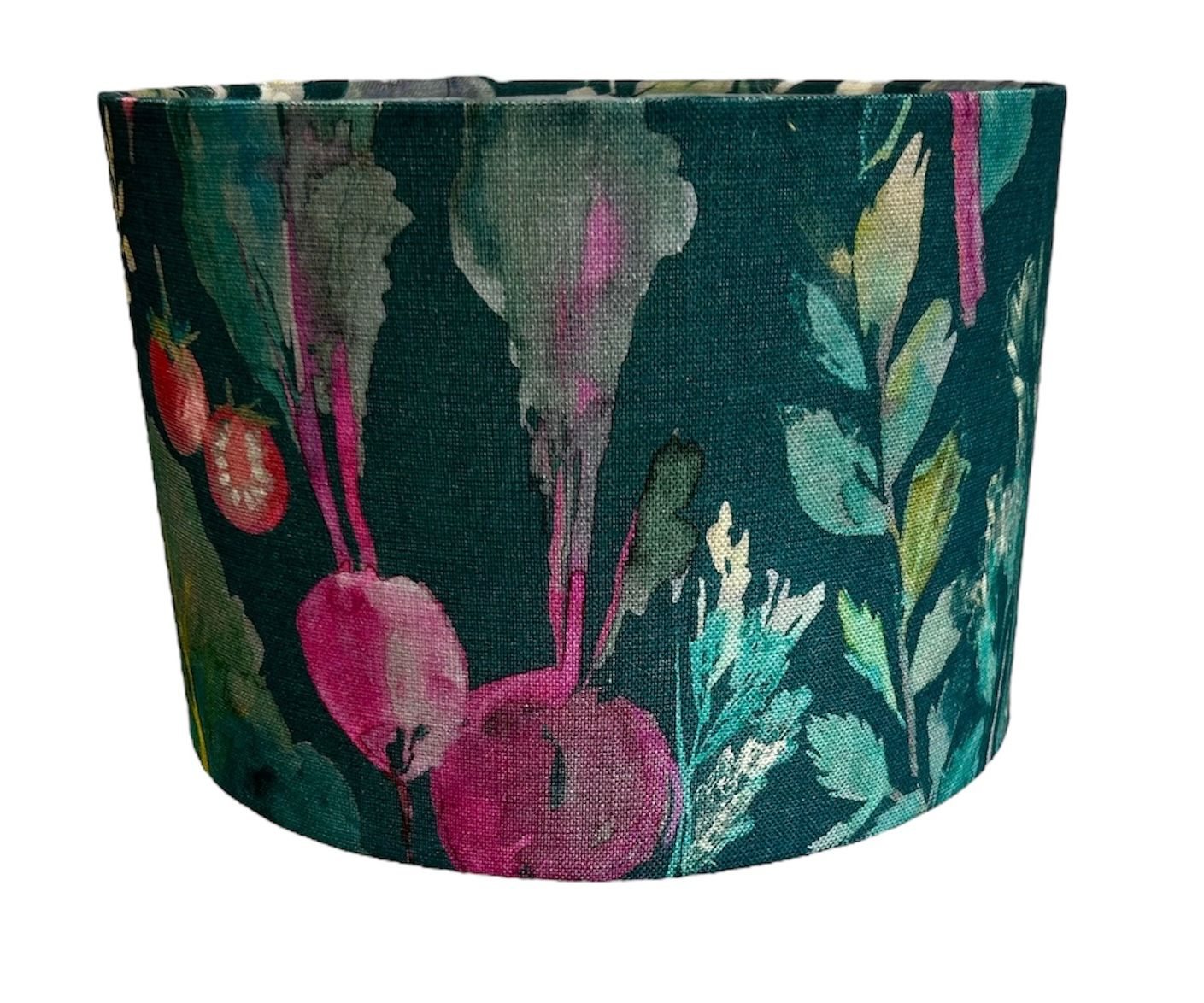 Beautiful Linen Veg Patch Printed Lampshade