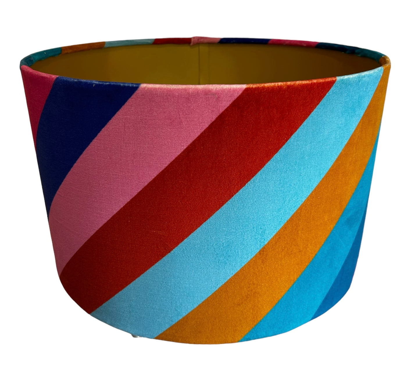 Bright Sherbet Stripe Velvet Lampshade