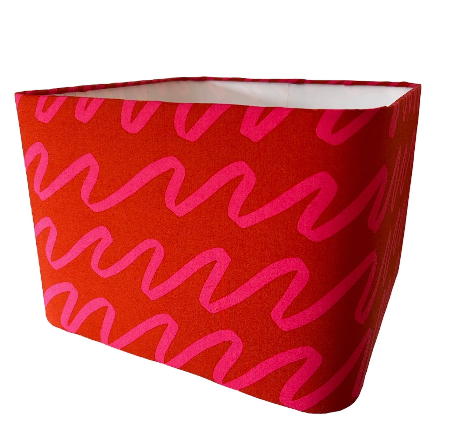 Red and Hot Pink Square Lampshade