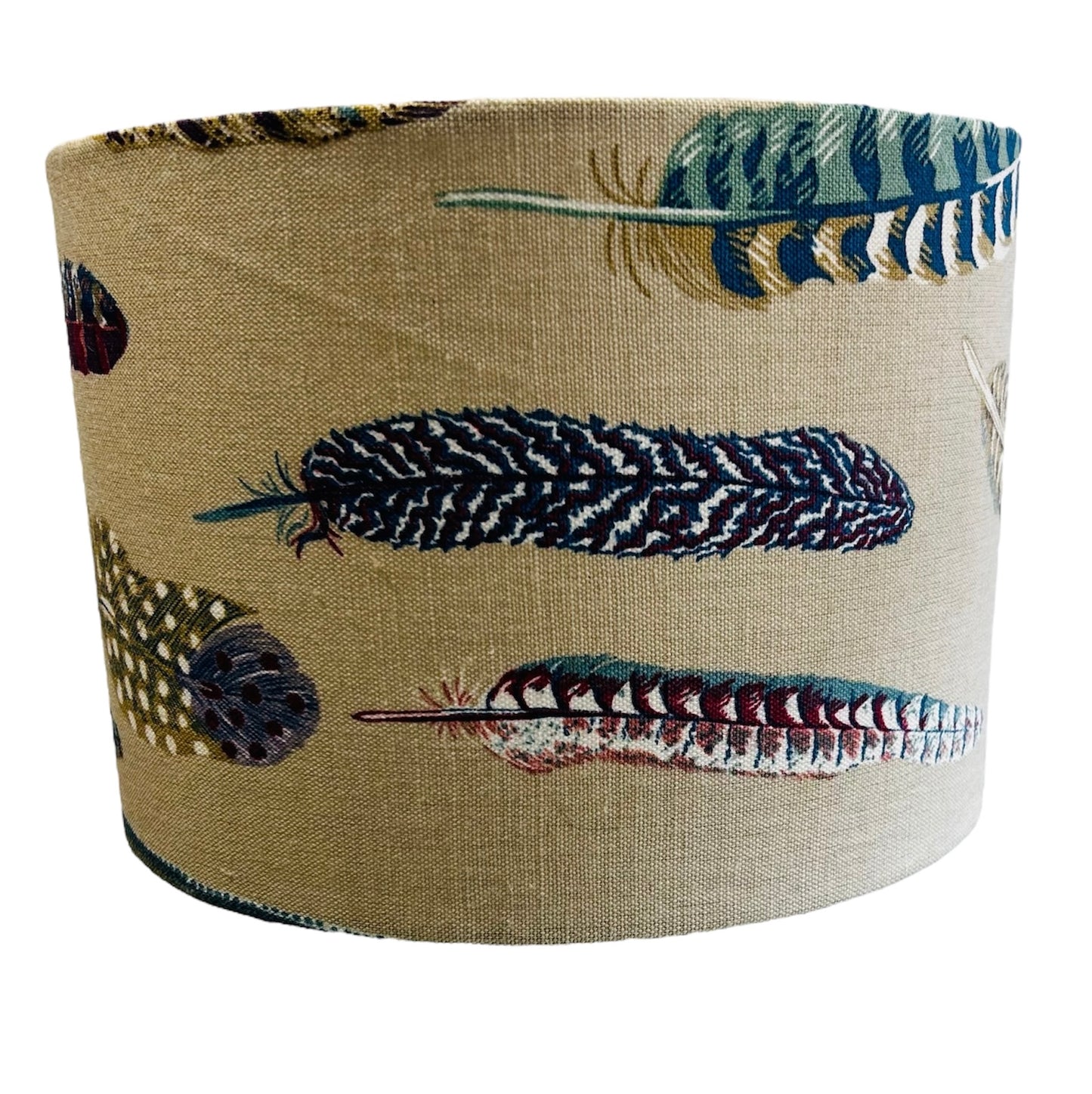 Stunning Stripy Feather Print Lampshade