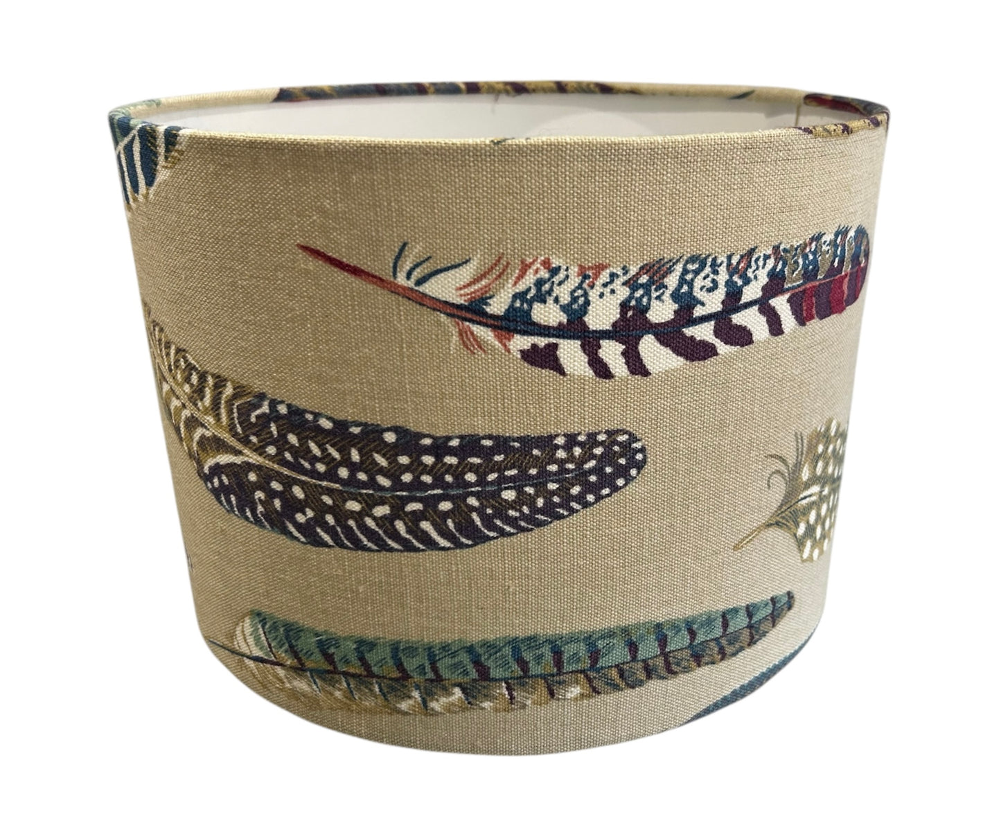 Stunning Stripy Feather Print Lampshade