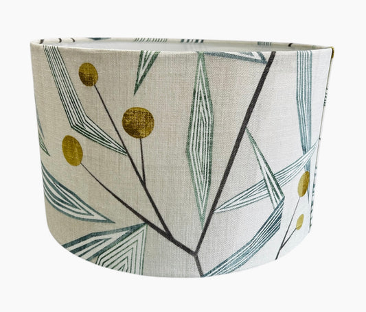 Contemporary bamboo style linen Printed Lampshade