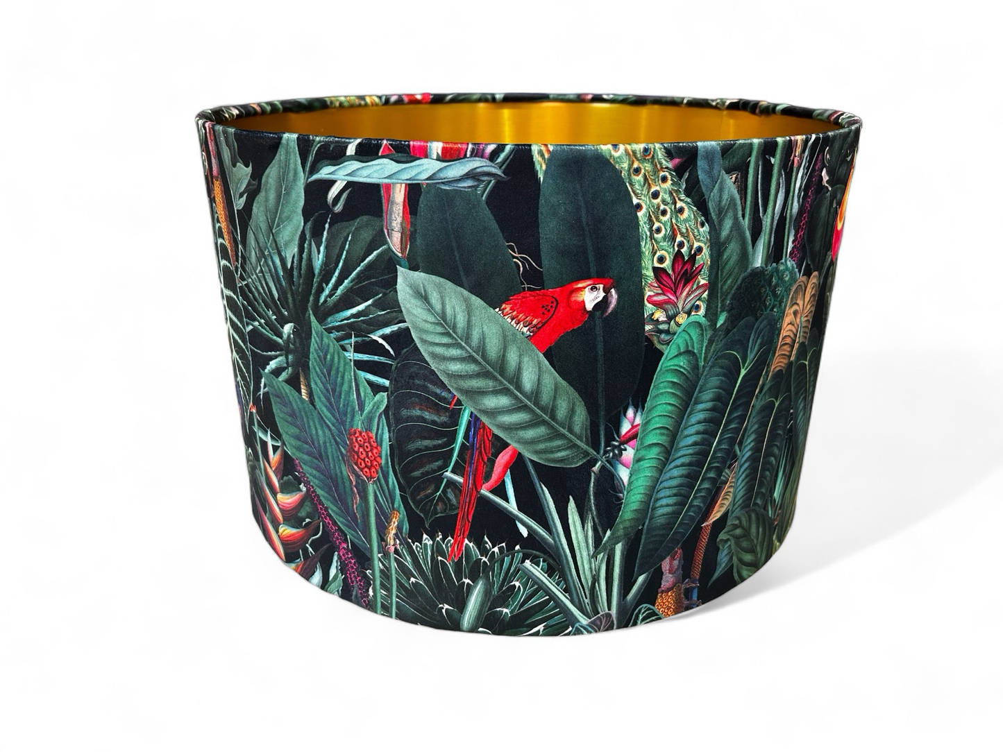 Velvet Jungle With Birds Lampshade