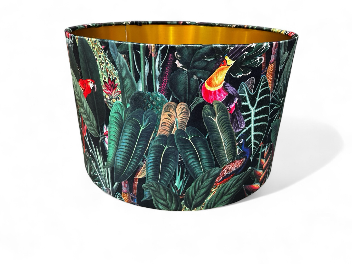 Velvet Jungle With Birds Lampshade